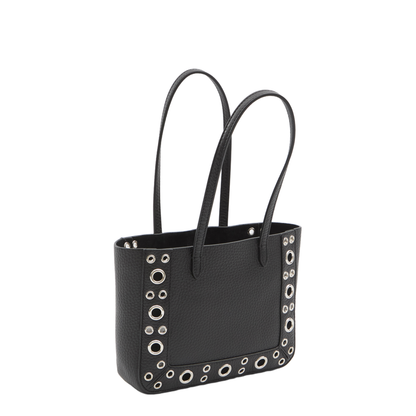 Nellcôte Mini Leather Shopping Bag - Black - Image 2