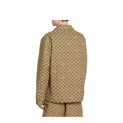 Canvas Jacket in Camel and Dark Brown - Image 2