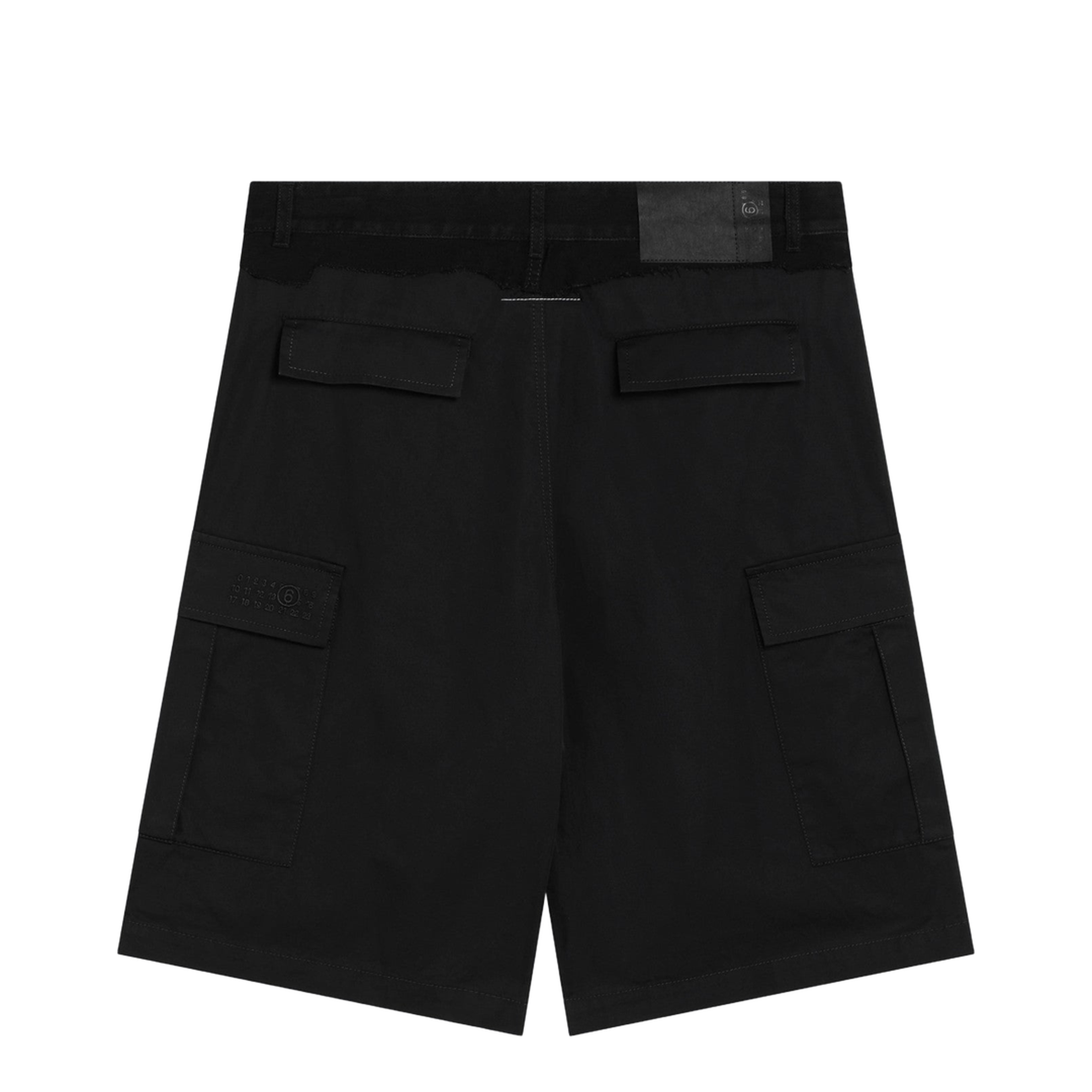 Black Wool-Blend Cargo Bermuda Shorts - Image 2