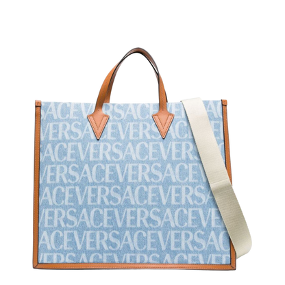 Denim Allover Logo Tote - Image 4