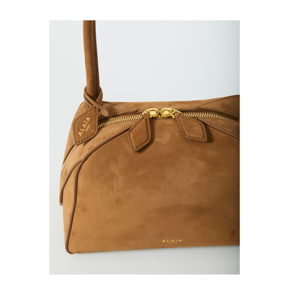 Le Bouledogue Small Nubuck Shoulder Bag - Terre d’Ombre Marron - Image 4