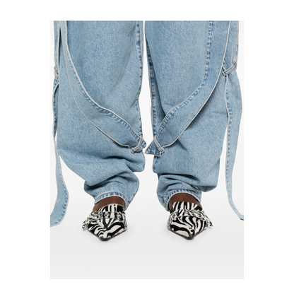 Light Blue Denim Classic Five Pockets Pants - Image 4