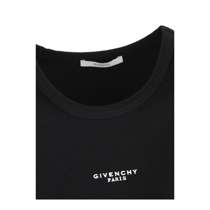 Black Slim-Cut Tank Top with Logo - Image 4