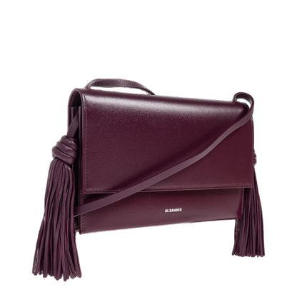 Leather Crossbody Bag with Side Tassels - Image 4
