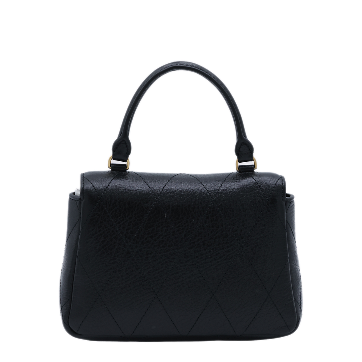 Mini Charlie Mini Pebbled Leather Crossbody - Black - Image 6