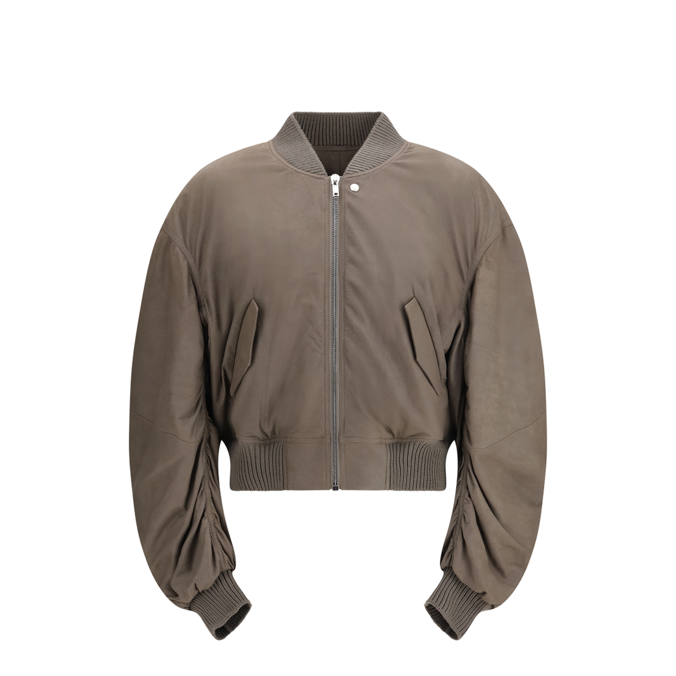 Secchia Flight Bomber in Lambskin Leather with Padding - Image 1