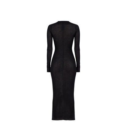 Long-Sleeved Midi Dress - Image 3