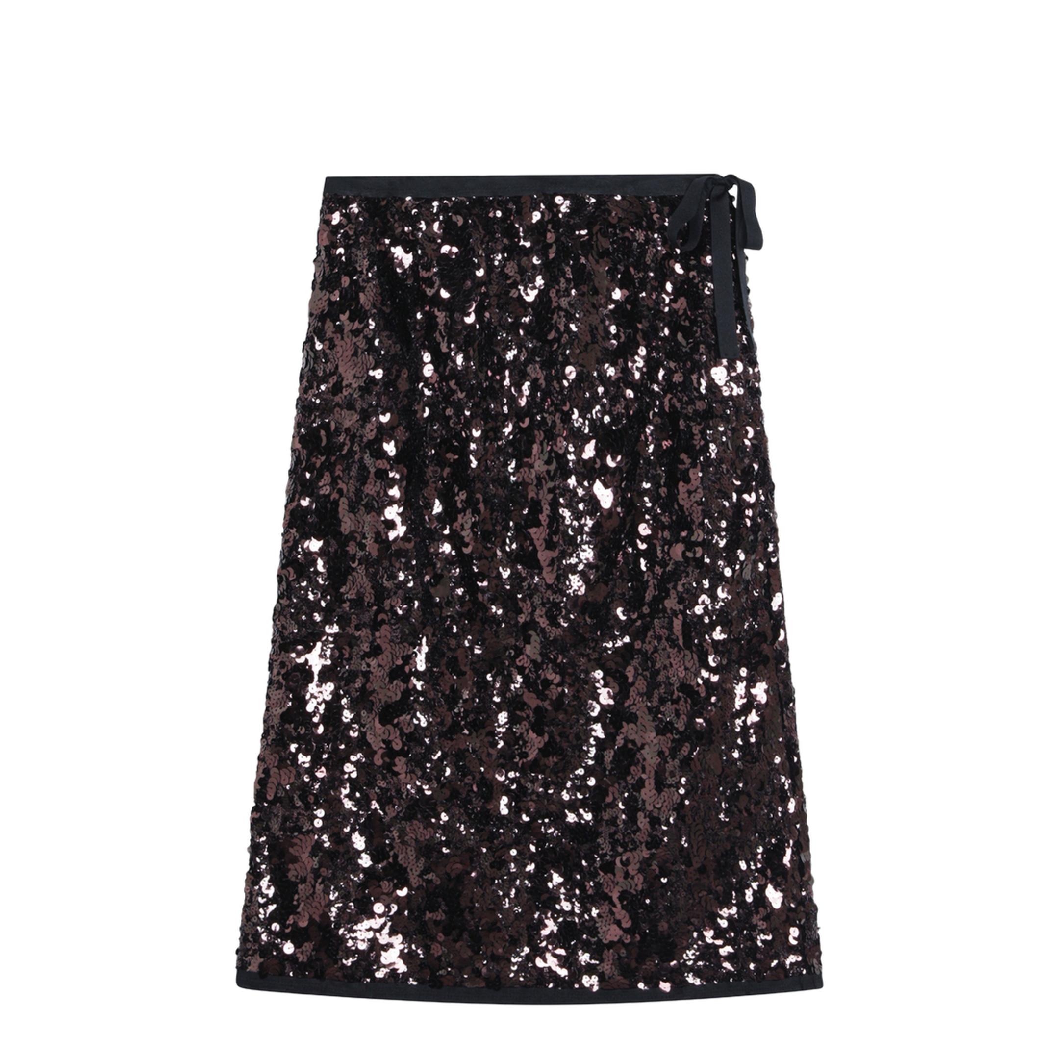 Plum-coloured sequined skirt - Image 1