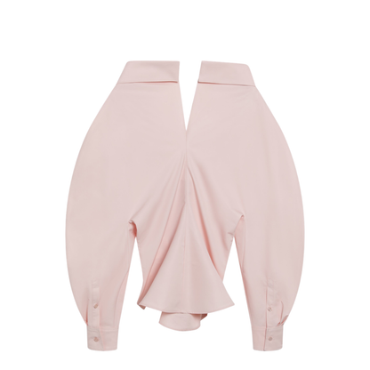 Pink Cut-Out Poplin Shirt - Image 2
