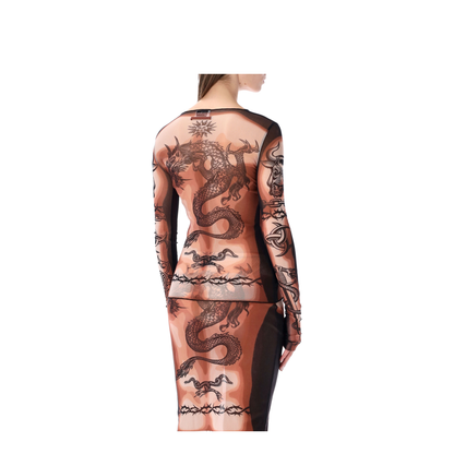 Safe Sex Tattoo Print Top - Image 2