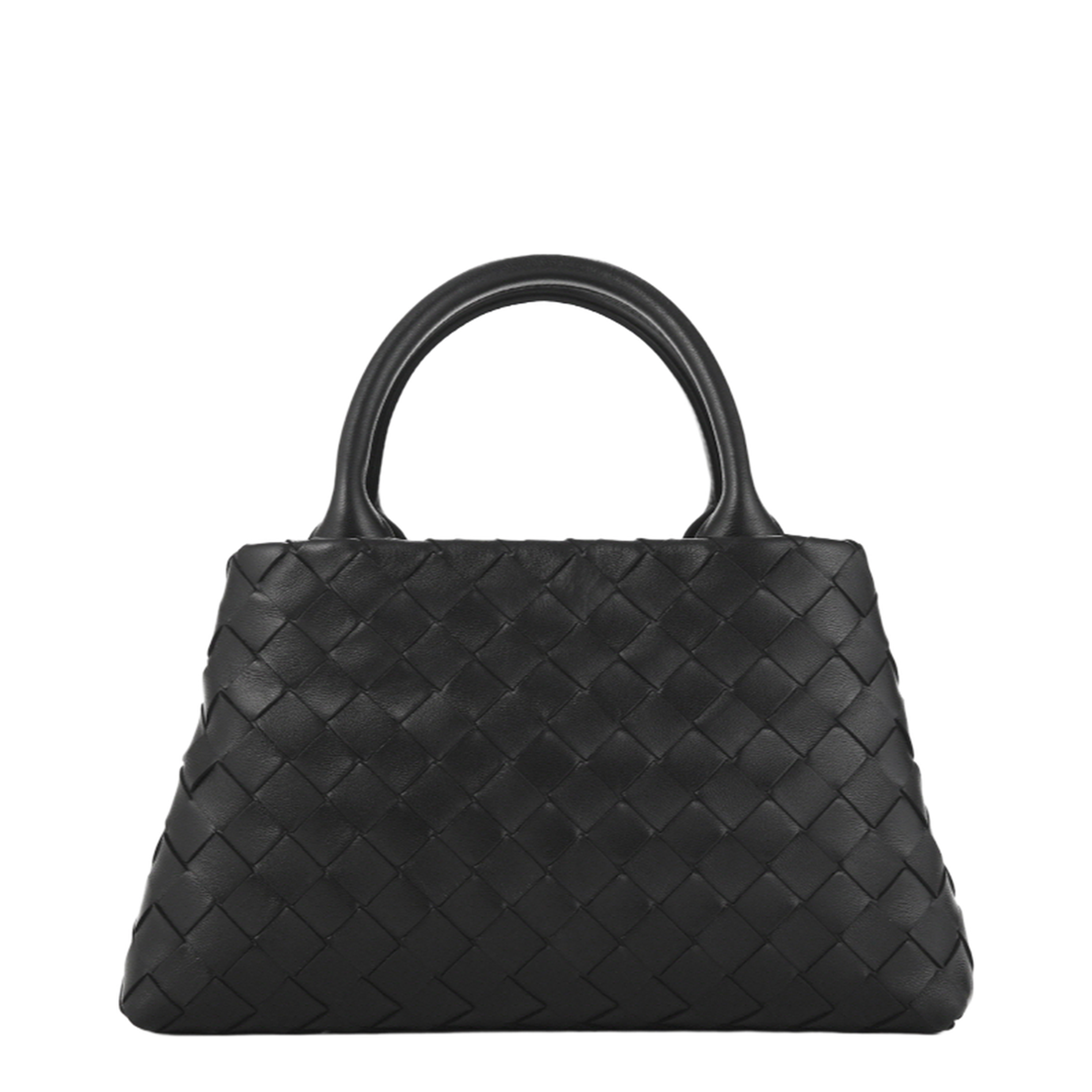 New Roma Small Intrecciato Calfskin Top Handle Bag - Nero - Image 2
