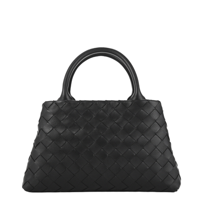 New Roma Small Intrecciato Calfskin Top Handle Bag - Nero - Image 2