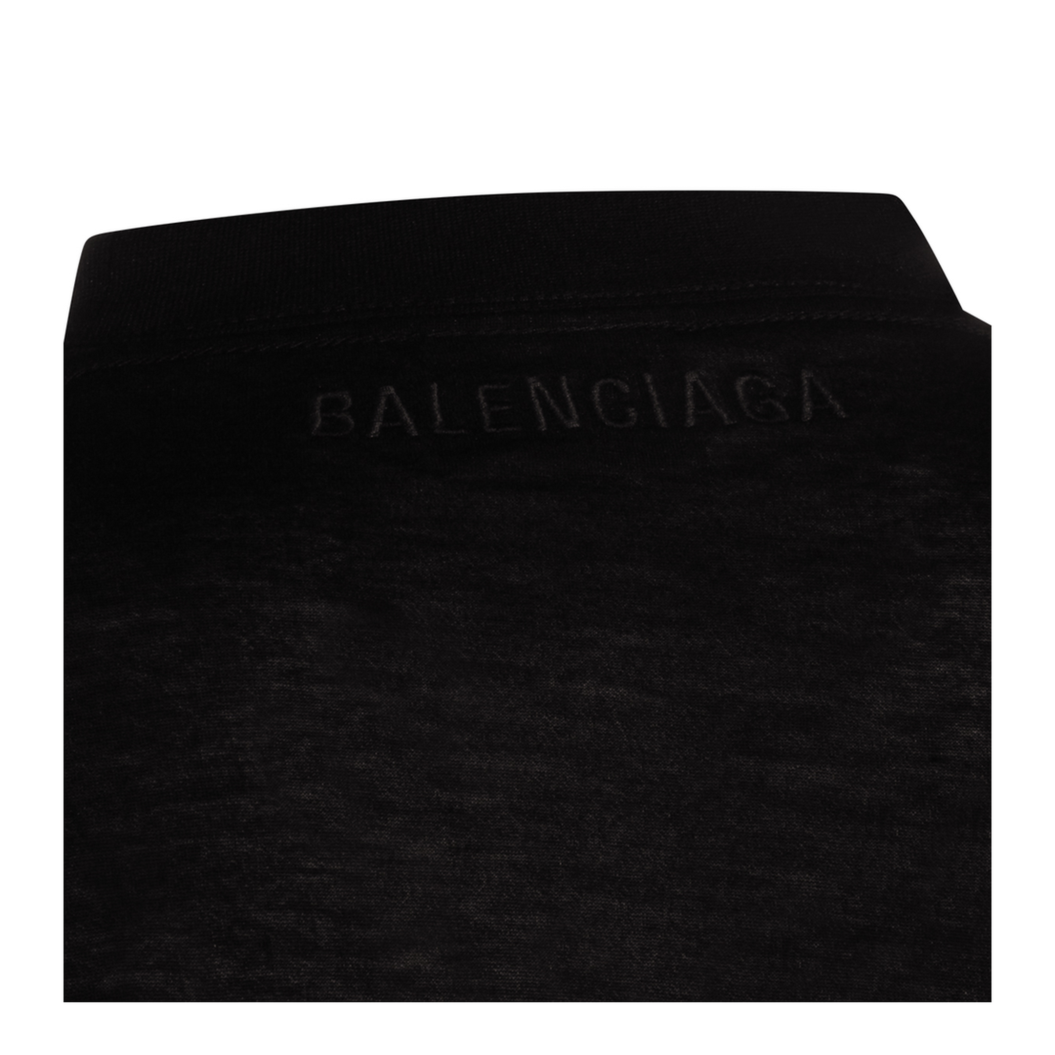 Black Maxi Train T-Shirt in Cotton Jersey - Image 7