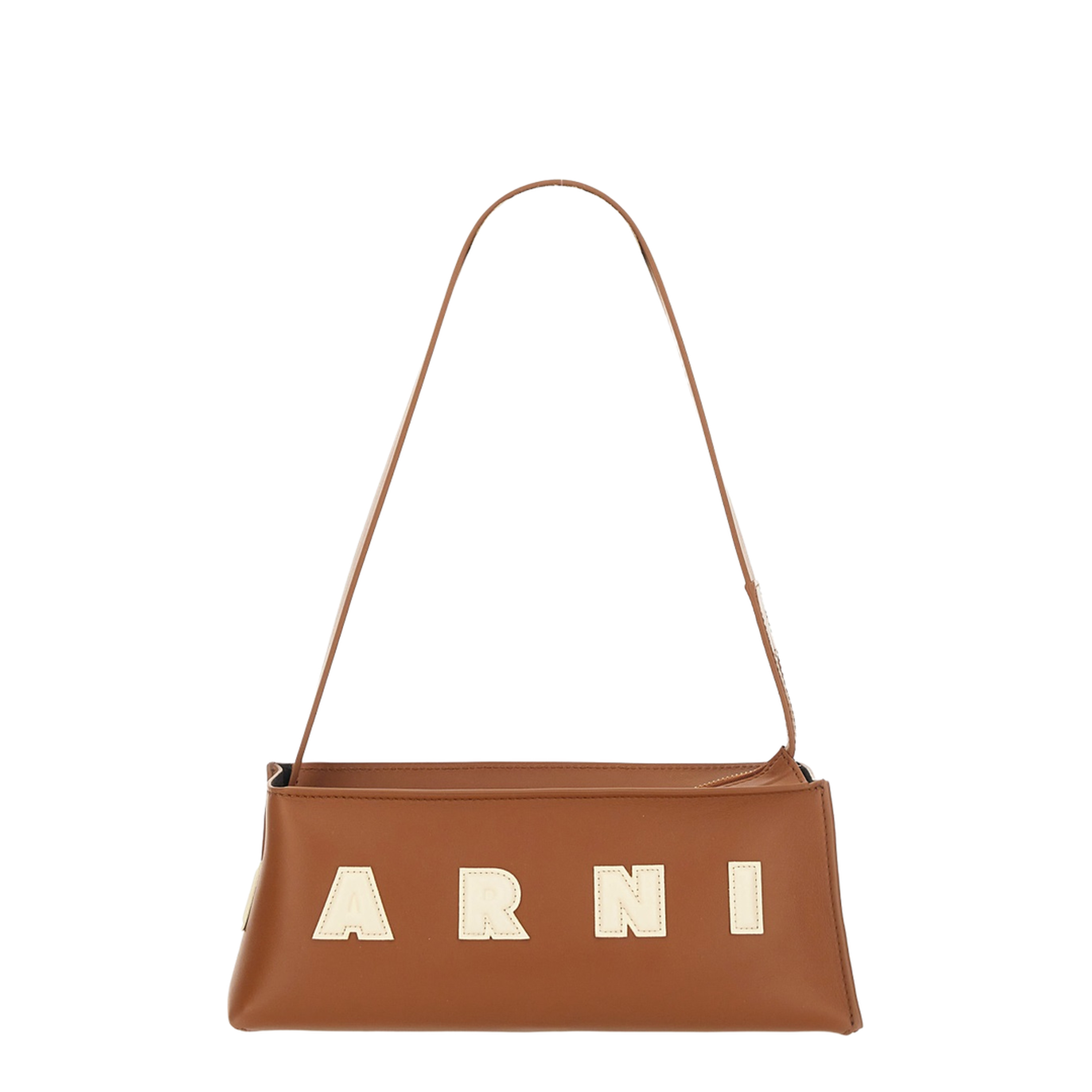 Museo Compact Baguette Bag Calfskin - Moca/Ivory - Image 1