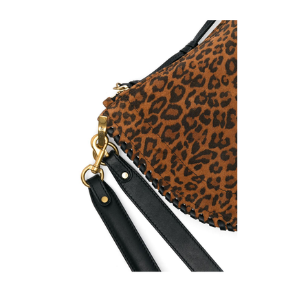 Cognac Brown Top Zip Bag - Image 3