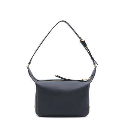 Mini Calf Leather Shoulder Bag - Black - Image 5