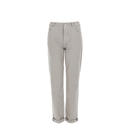 Logo-Embroidered Five-Pocket Trousers - Image 1