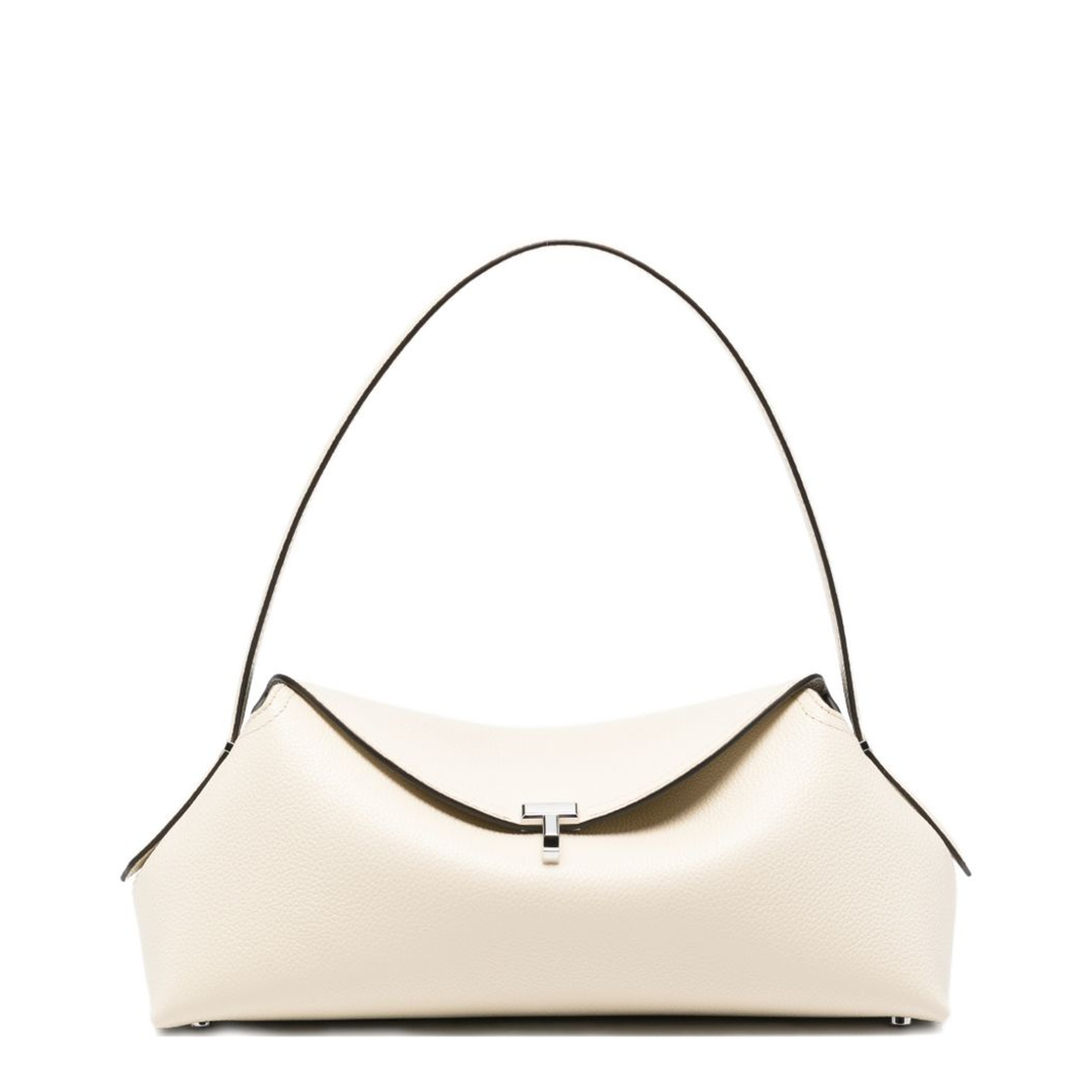 Grained Leather Shoulder Bag - Milk - Image 1