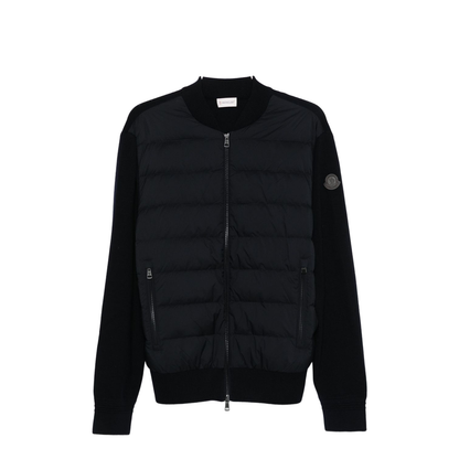 Padded Wool Zip-Up Cardigan - Image 1