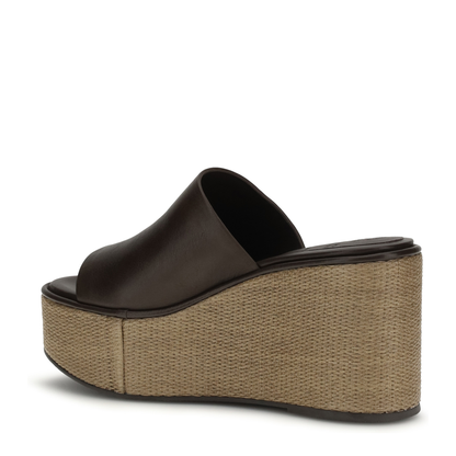Leather Wedge Sandals - Image 3