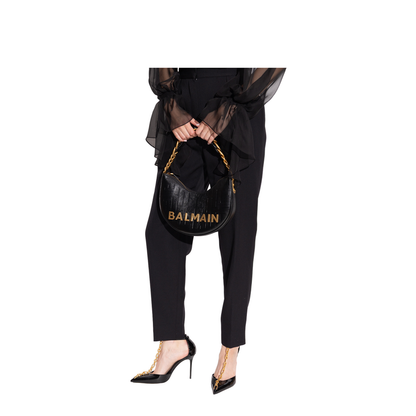 Handbag with Metal Logo and Zipper Closure - Image 2