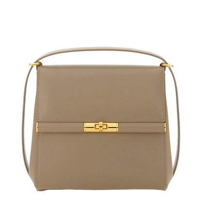 Marlene Calfskin Shoulder Bag - Beige - Image 1