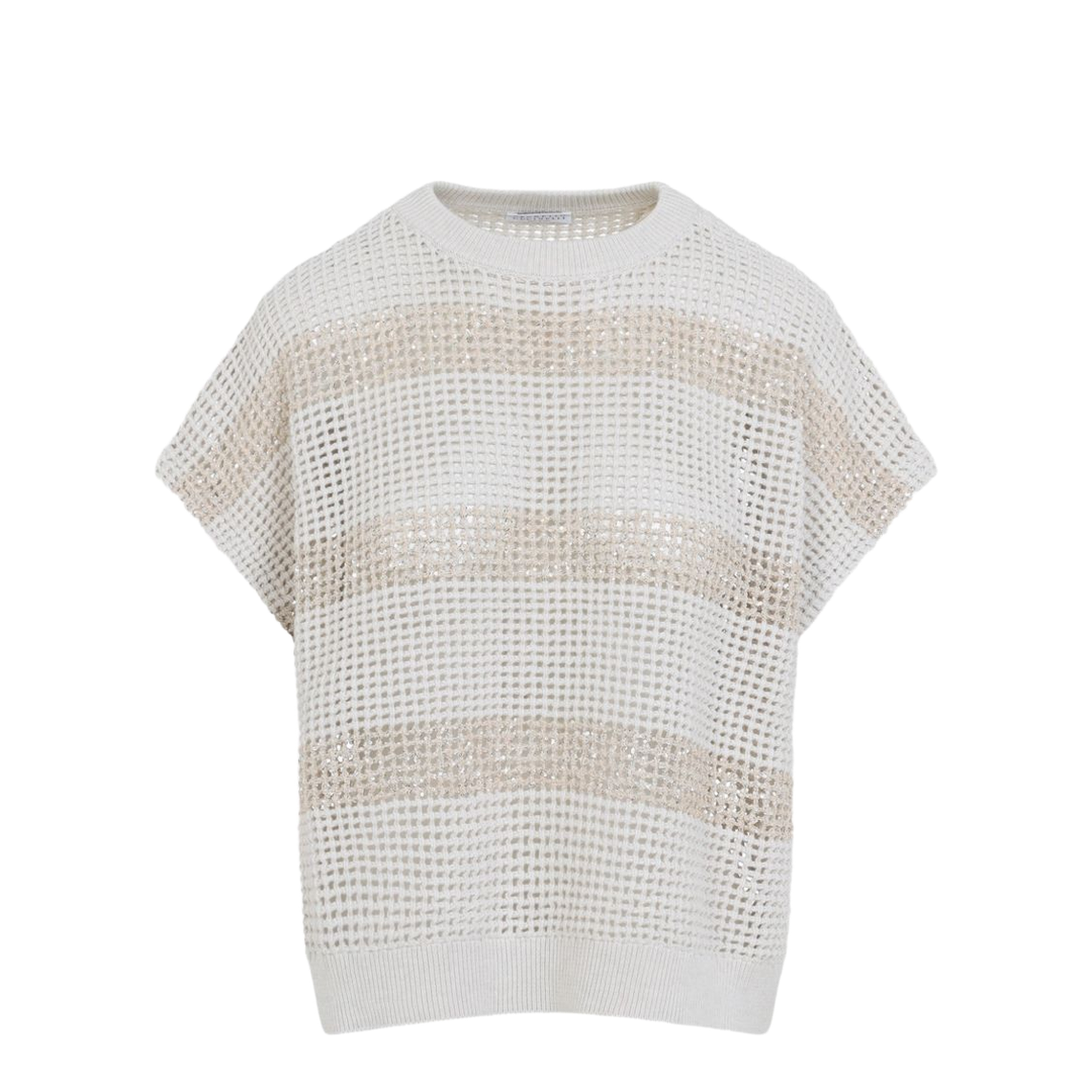 Knit Striped Sweater Ivory - Image 1