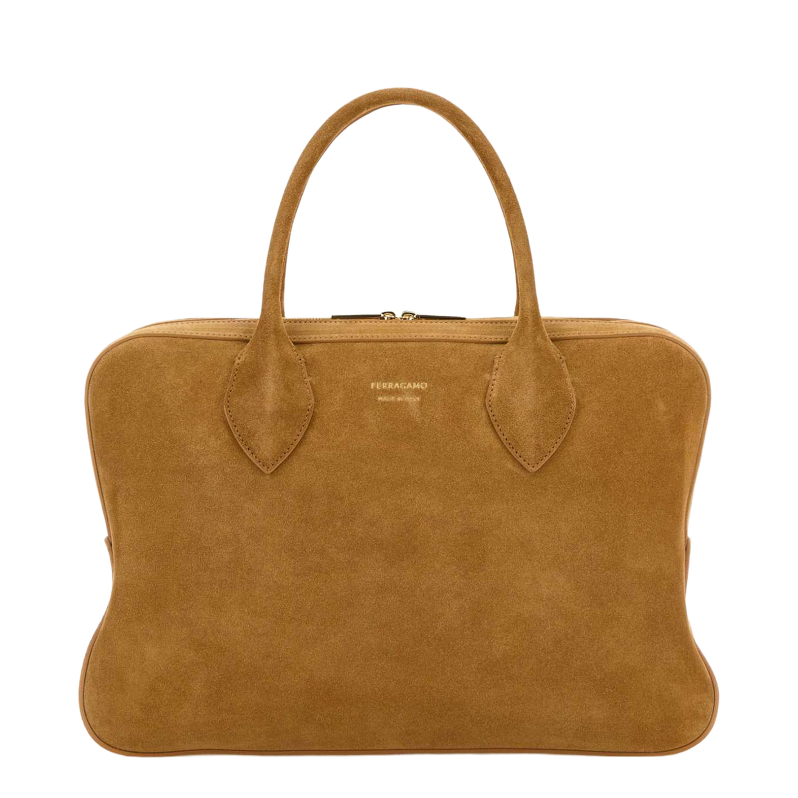 Camel Suede Medium Handbag - Image 1