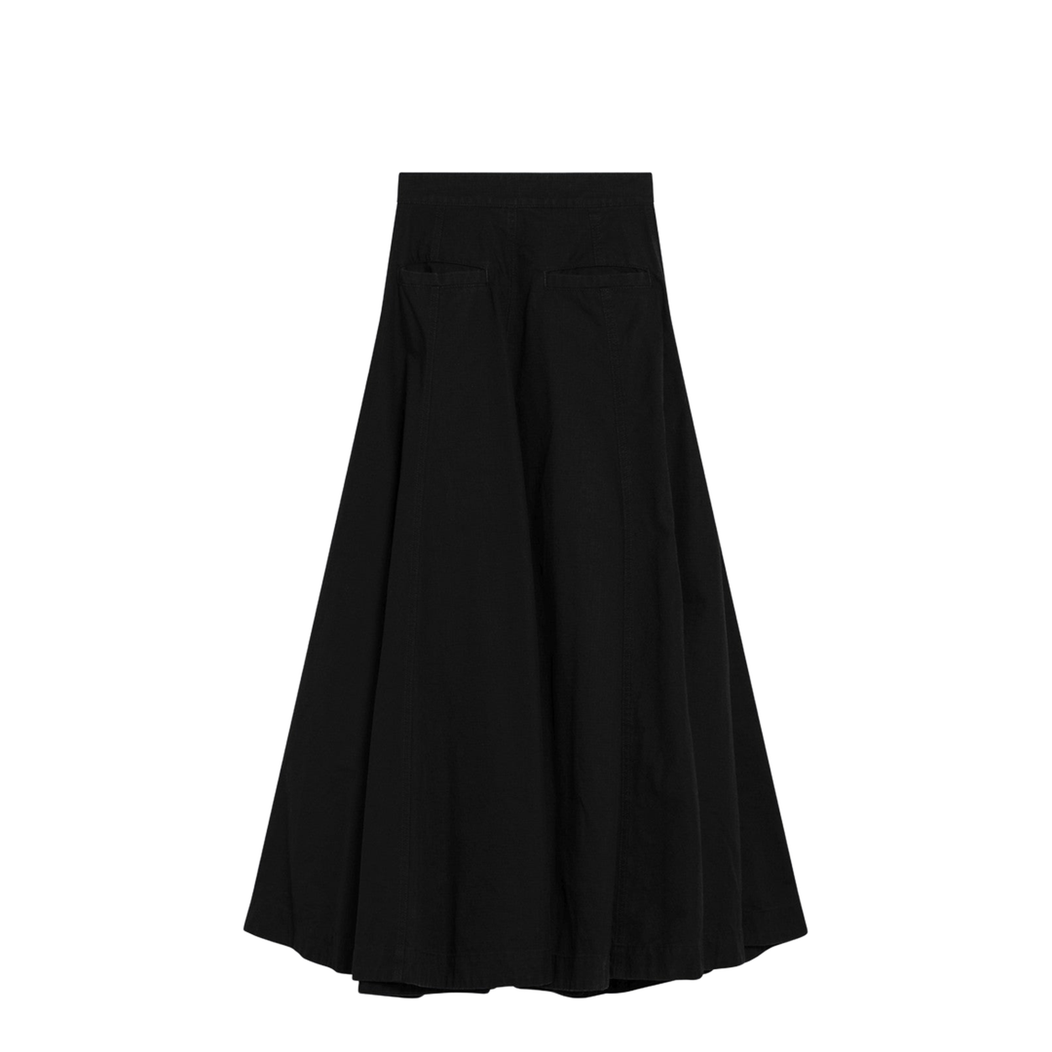 Godet Maxi Skirt in Black - Image 2