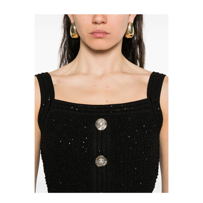 Tweed Top - Black - Image 2