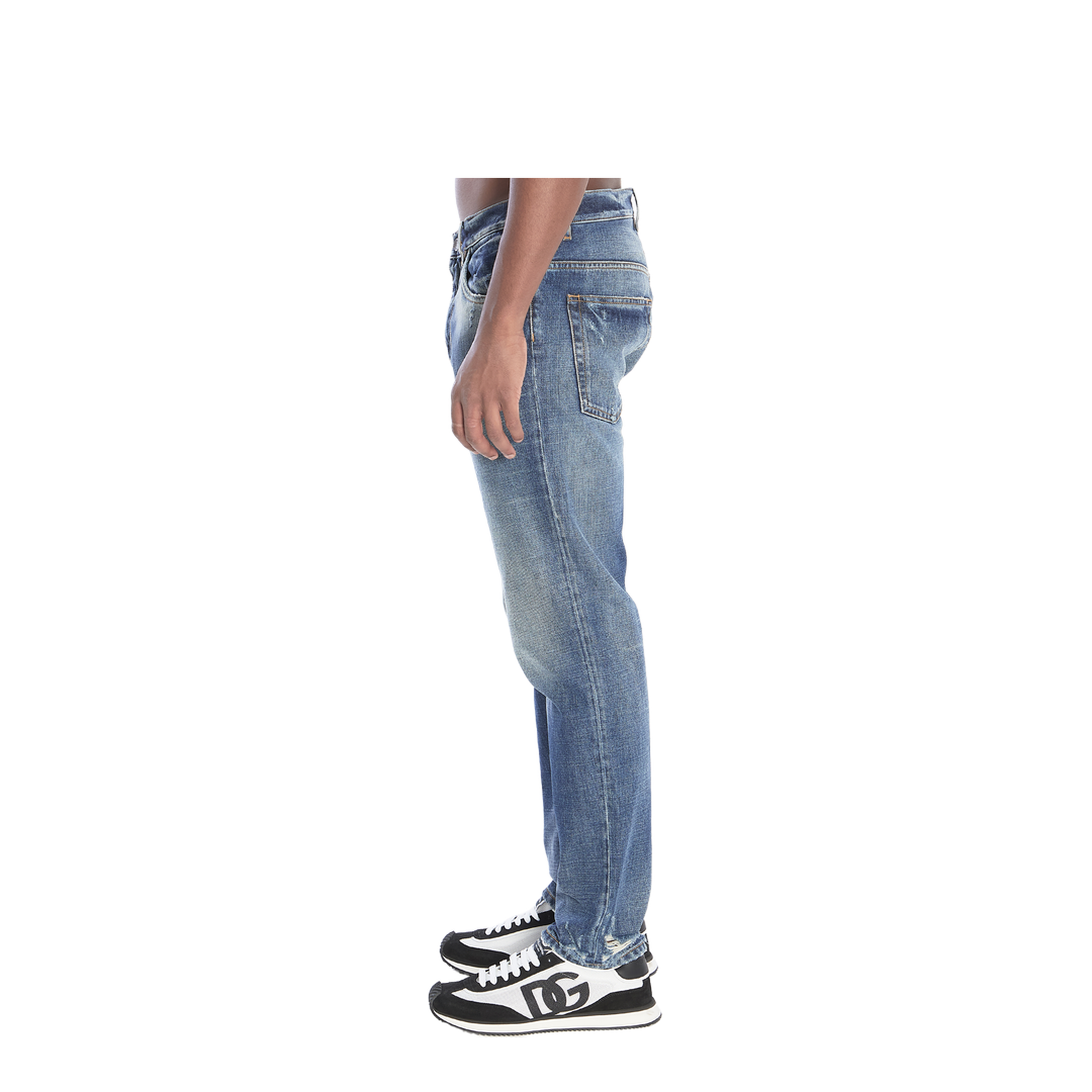 Denim Pants with Plaque - Image 3