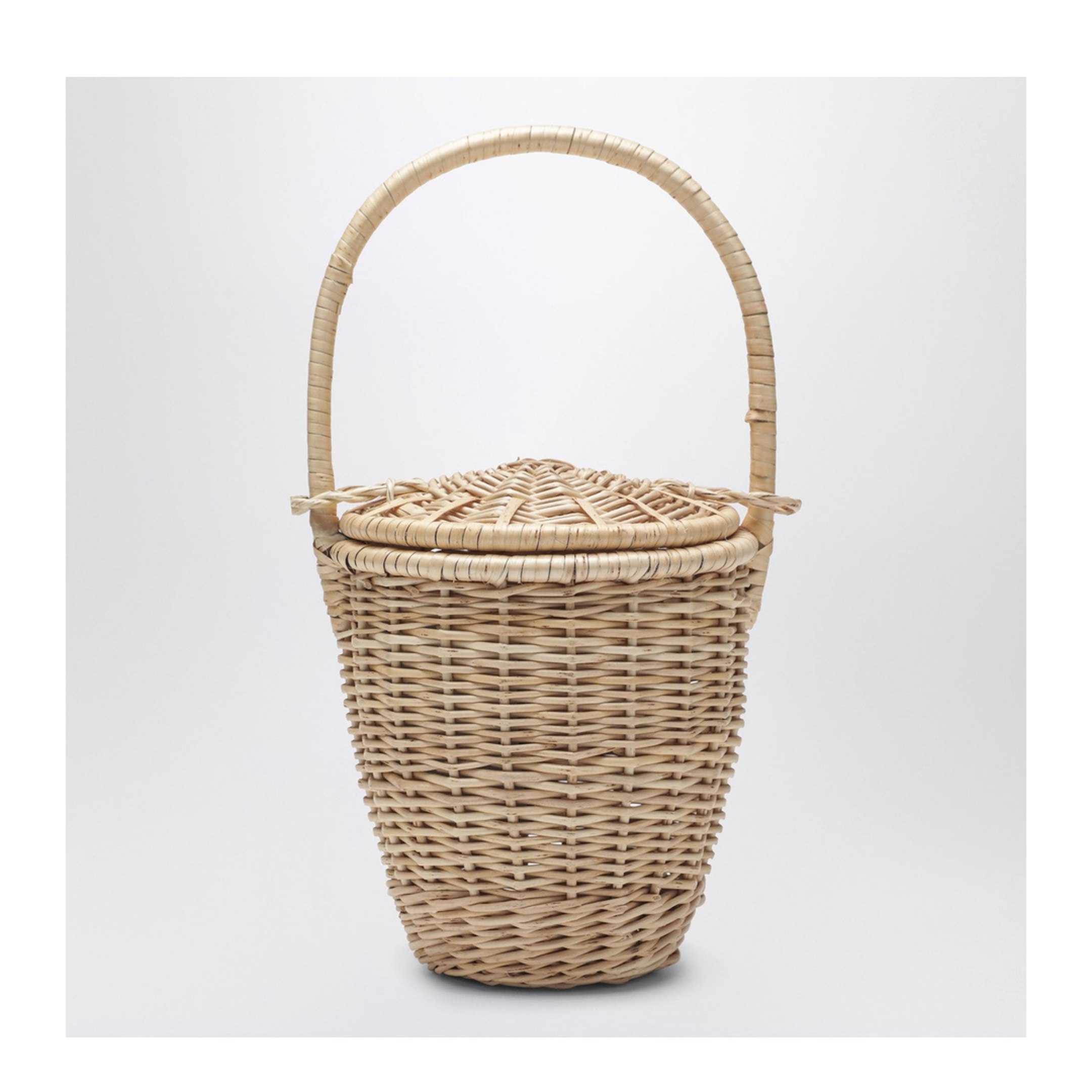 Beige Wicker Bucket - Image 2