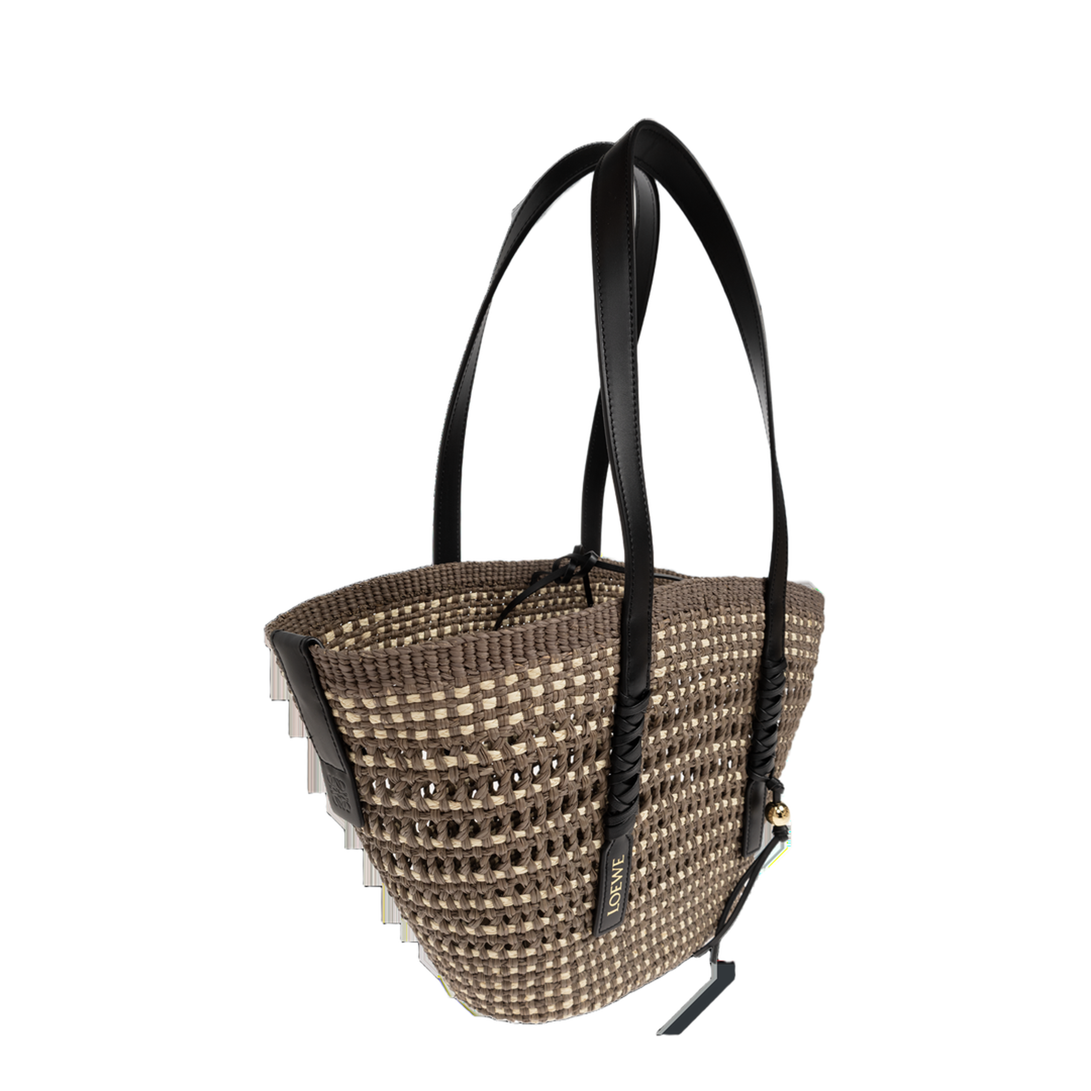 Braid Basket Medium Iraca Palm Basket - Khaki/Natural - Image 4