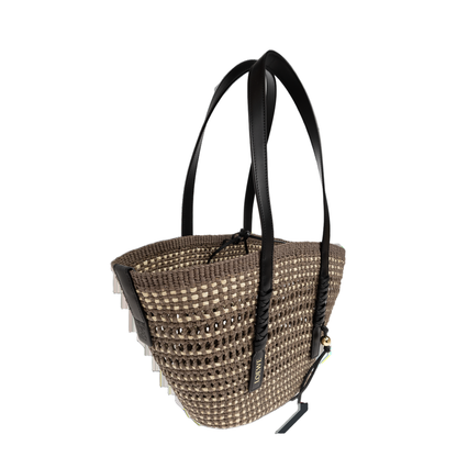 Braid Basket Medium Iraca Palm Basket - Khaki/Natural - Image 4