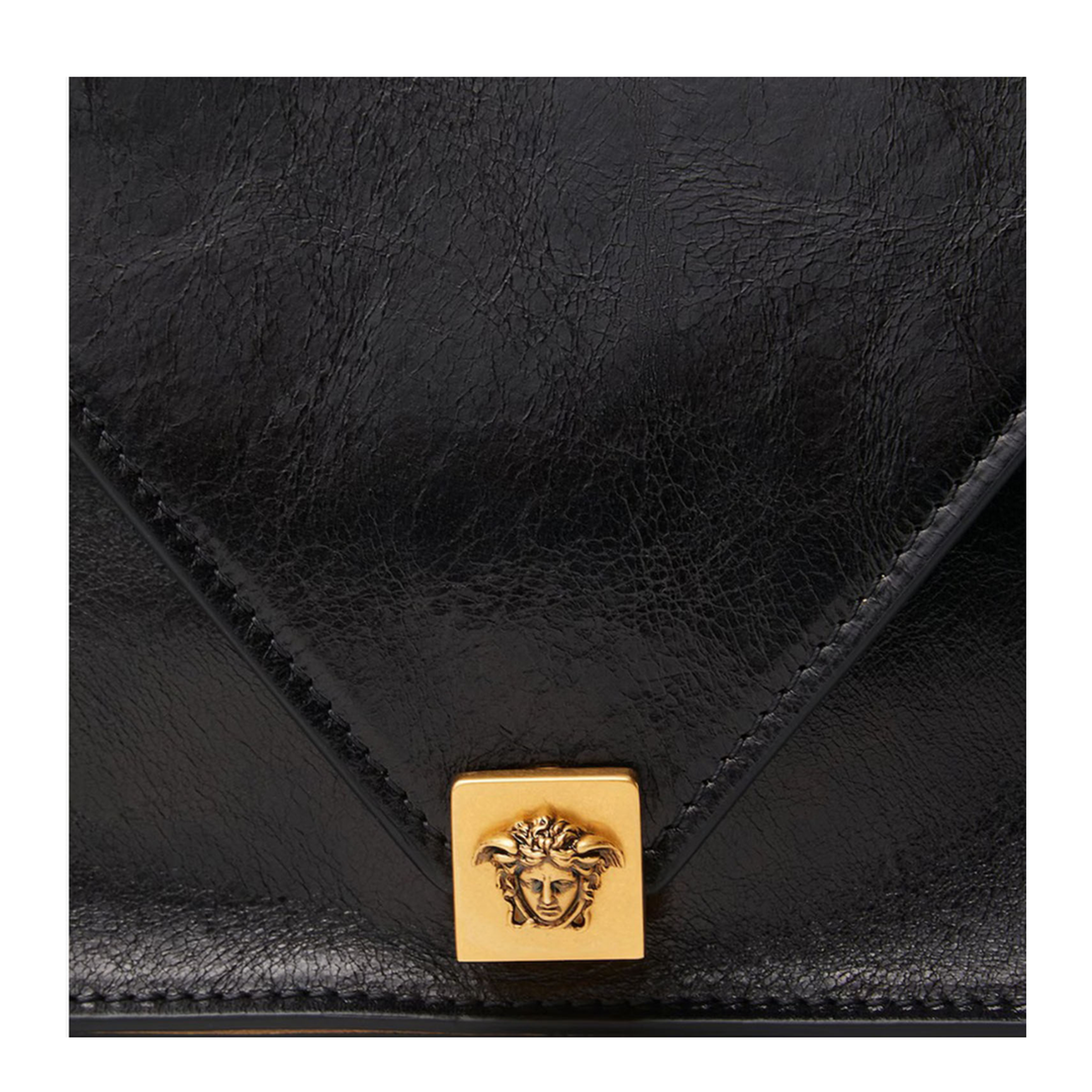 Pivot Small Calf Leather Bucket Bag - Black - Image 4