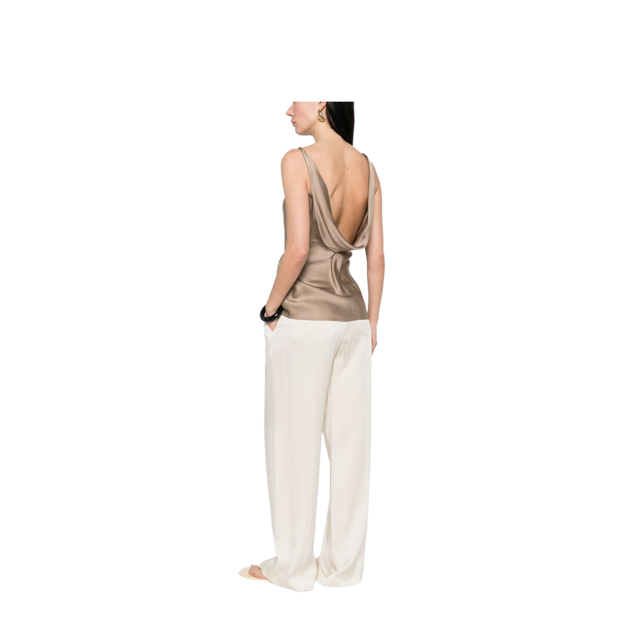 Women's Silk Top Gold - Image 2