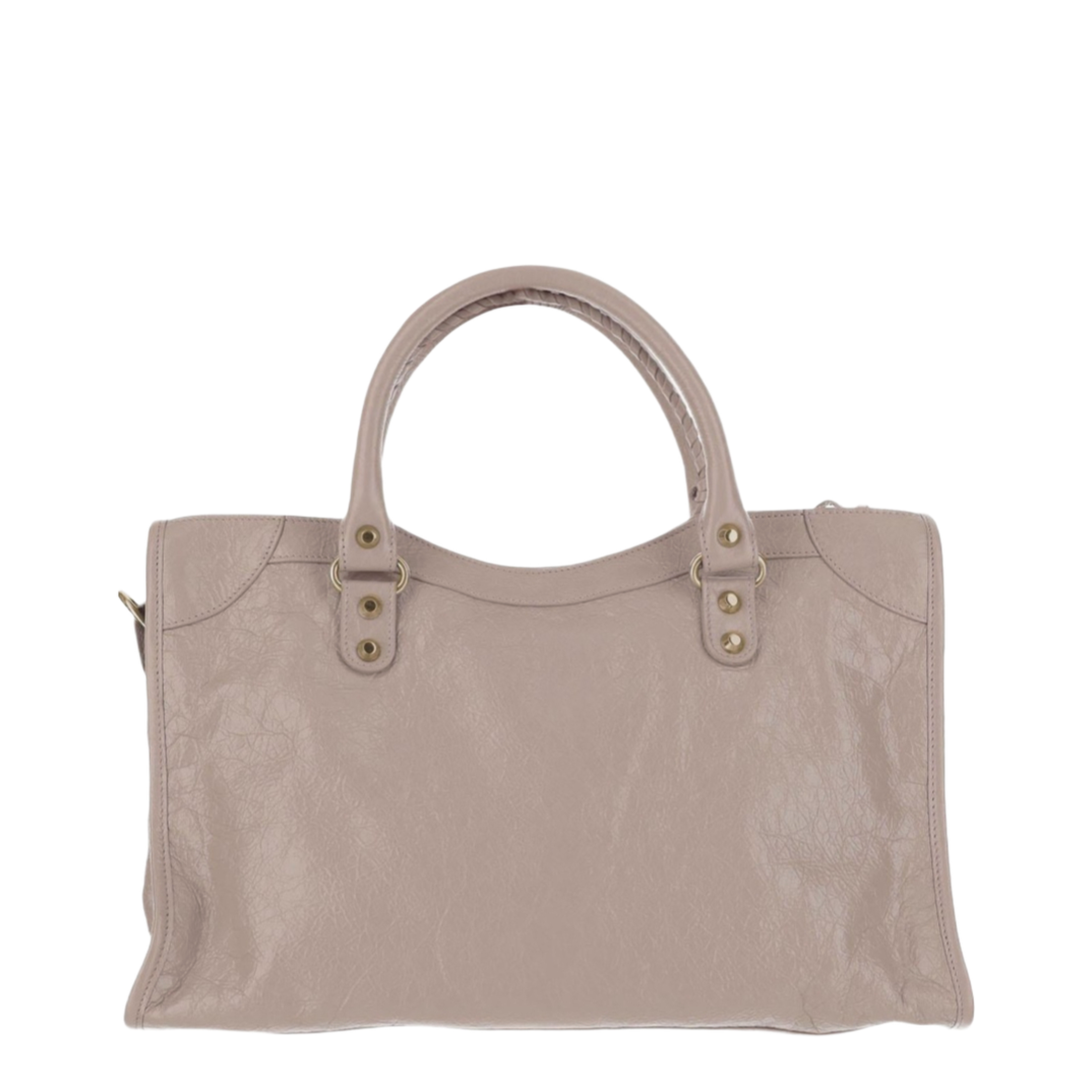 Le City Medium Hammered Lamb Leather Shoulder Bag - Blush Pink - Image 1
