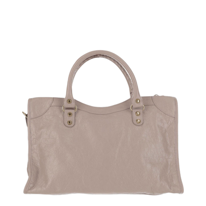 Le City Medium Hammered Lamb Leather Shoulder Bag - Blush Pink - Image 1