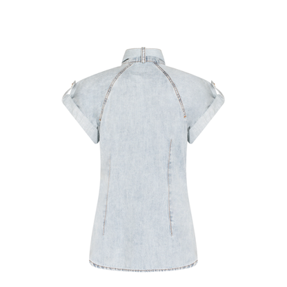 Bow-tie denim top - Image 3