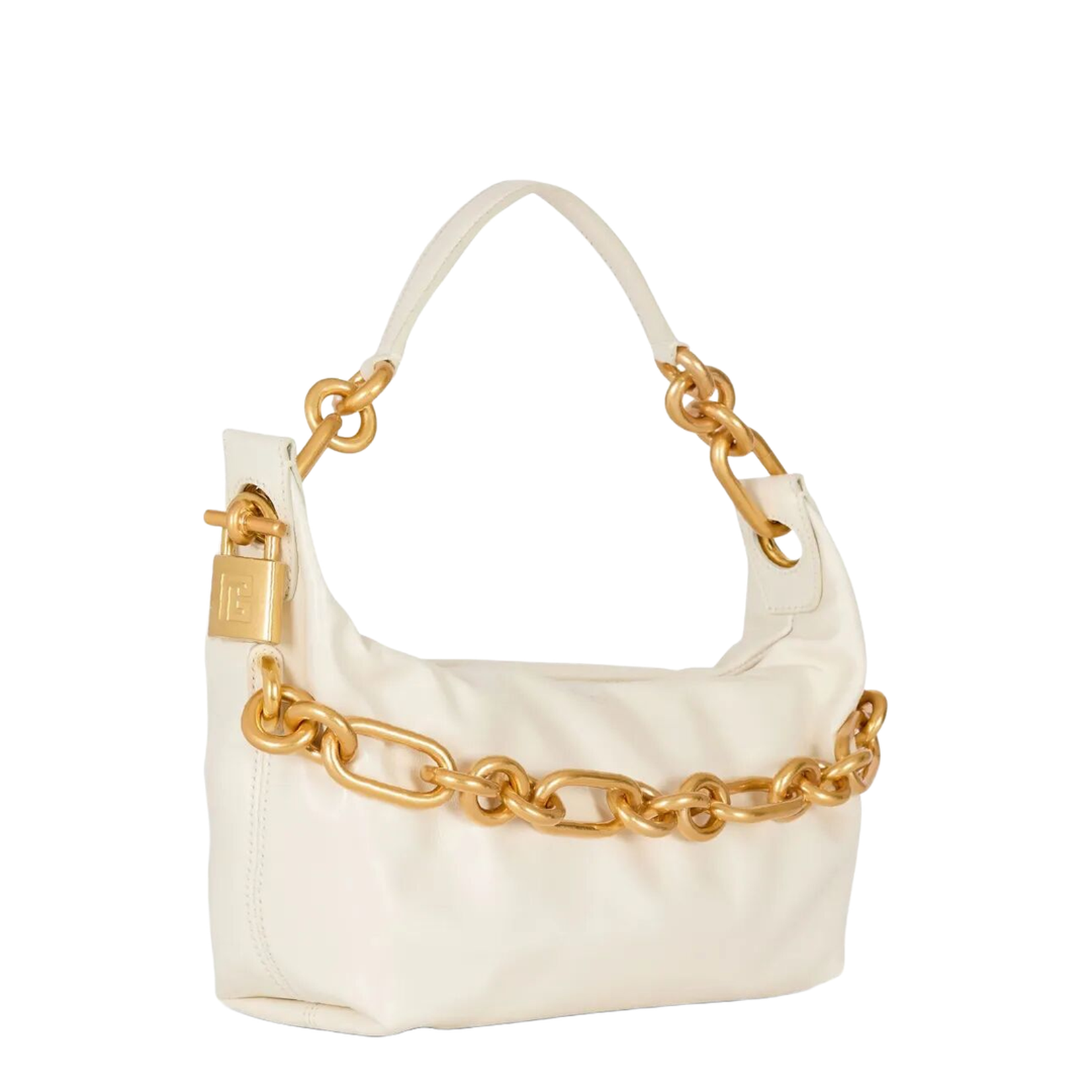 Medium Hand Bag Leather White - Image 4