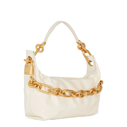 Medium Hand Bag Leather White - Image 4