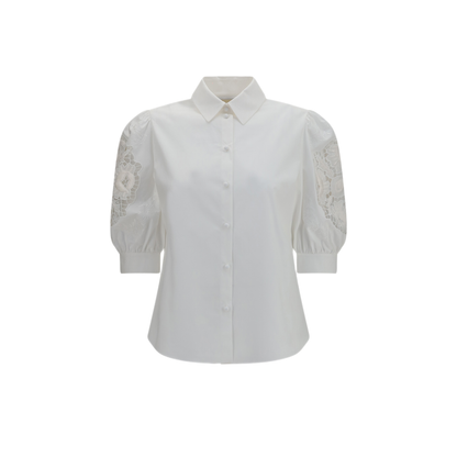 Shirt With Sangallo Lace Sleeves - Image 1