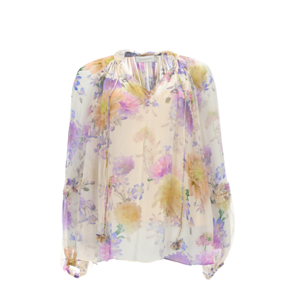 Luna Ruffle Floral Blouse - Image 1