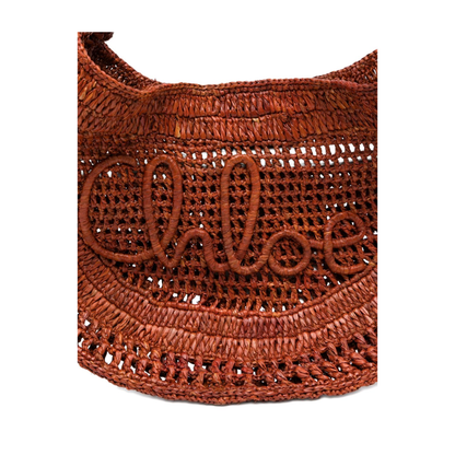 Summer Banana Raffia Hobo Bag - Brown - Image 3