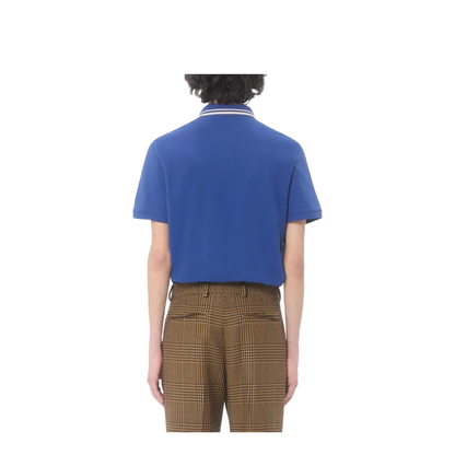 Cotton Piqué Polo Shirt with Vlogo Patch - Image 3