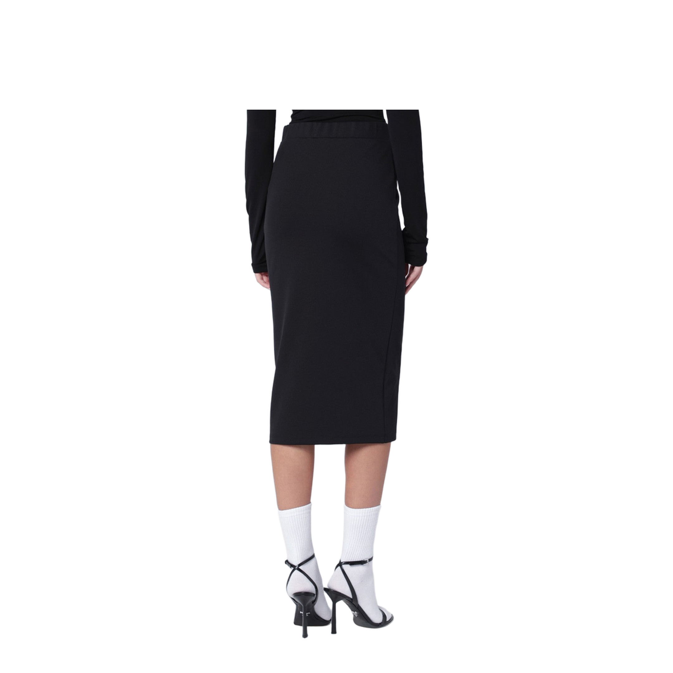 Sleek Midi Skirt Black - Image 2