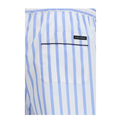 Striped Poplin Bermuda Shorts - Image 3
