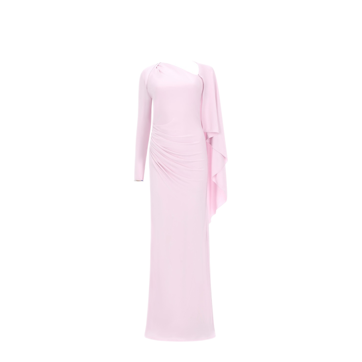 Long Draped Jersey Dress - Image 1