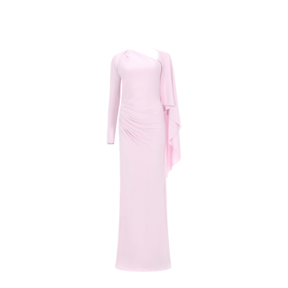 Long Draped Jersey Dress - Image 1