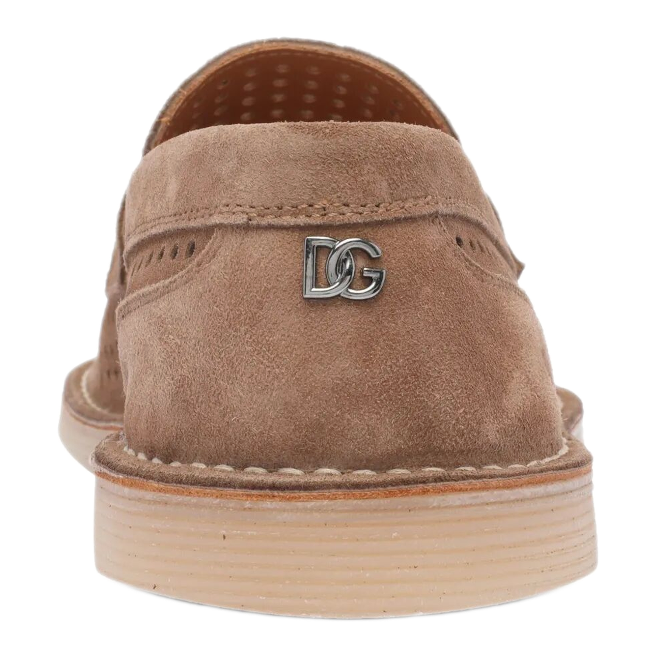Florio Perforated Suede Loafers - Image 4